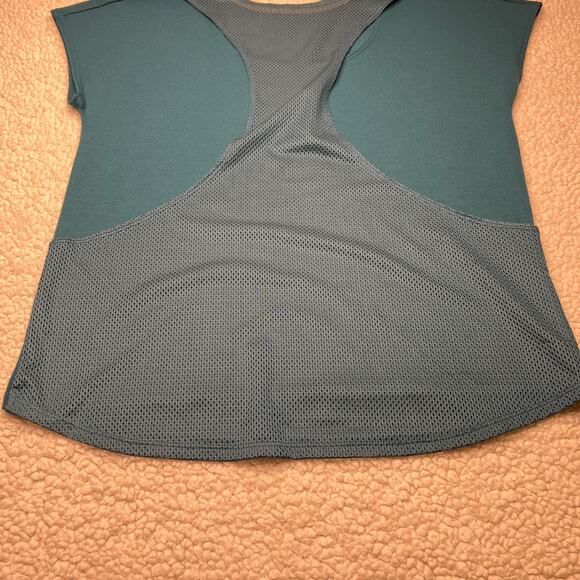 Avia Teal Short Sleeve Layered Athletic Top XXL 18 - Picture 8 of 11